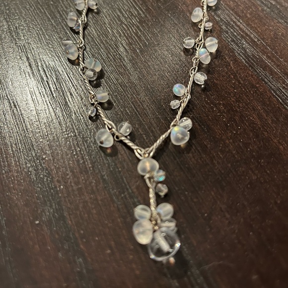 Unique vintage silver necklace with beads. 17” - Picture 4 of 10